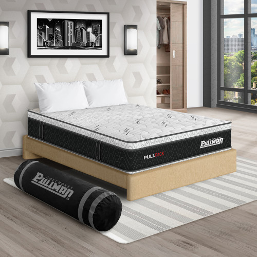 Colchón Pullpack Euro + Base Cama + Almohada