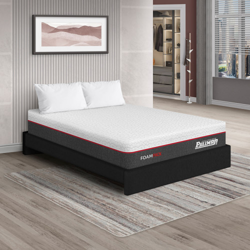 Colchón Foampack + Base Cama + Almohada