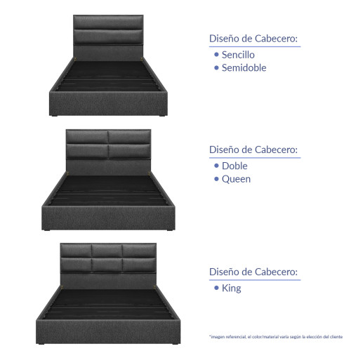 Colchón Casatapack + Cama Firenze + Almohada