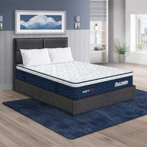 Colchón Softpack + Cama Firenze + Almohada