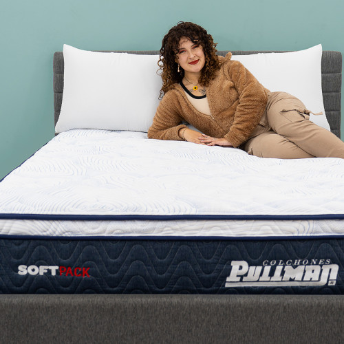 Colchón Softpack + Cama Firenze + Almohada