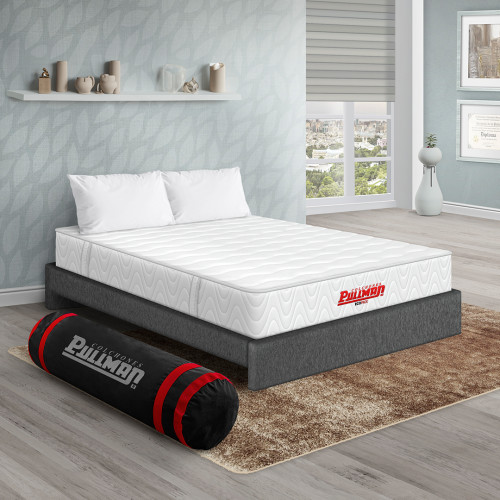 Colchón Ecopack + Base Cama + Almohada