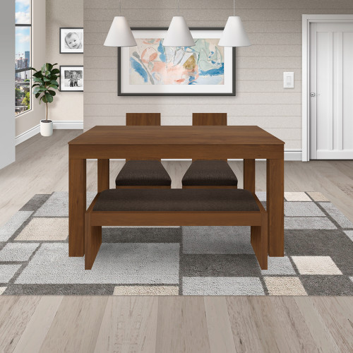 Juego de Comedor 4P (140) Italia Nicky 2 Sillas 1 Banca