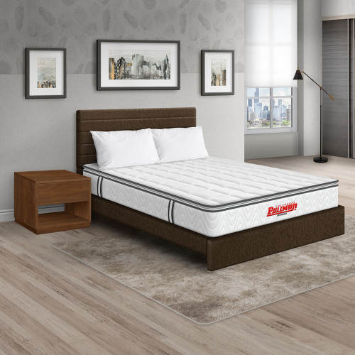 Colchón Orthopack BTU + Cama Leo + Mesa de Noche Top + Almohada