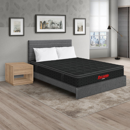 Colchón Orthopack BTU + Cama Leo + Mesa de Noche Top + Almohada