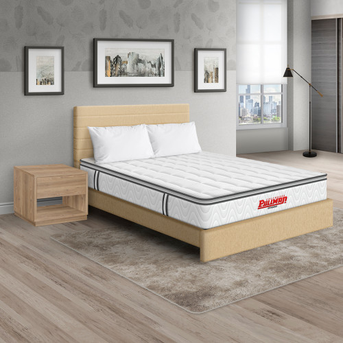 Colchón Orthopack BTU + Cama Leo + Mesa de Noche Top + Almohada