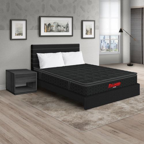 Colchón Orthopack BTU + Cama Leo + Mesa de Noche Top + Almohada