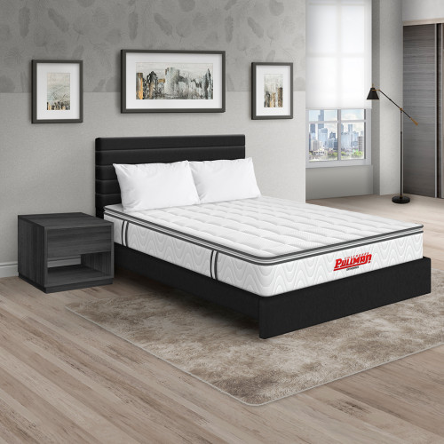 Colchón Orthopack BTU + Cama Leo + Mesa de Noche Top + Almohada