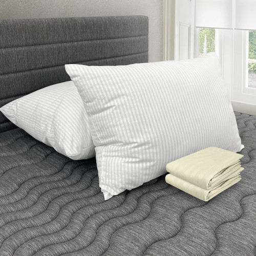 Combo 2 Almohadas Polycotton + Fundas