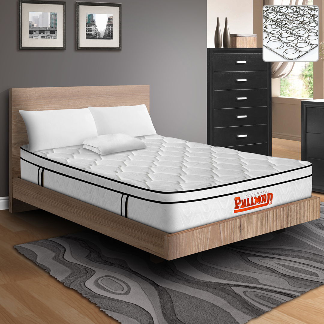 Combo Orthoflex Euro U + Cama Flotante Natural + Protector + Almohada